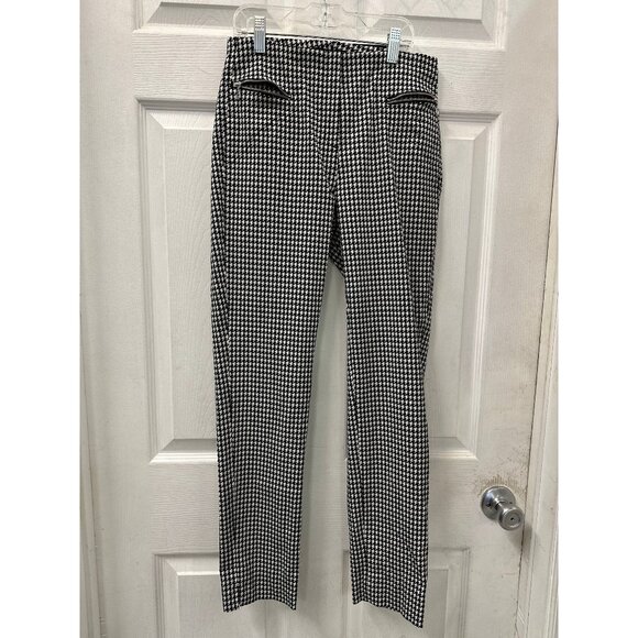 Robell Black and White Houndstooth Mimi Trousers Dress Pants Zipper Pockets in 6 - Picture 3 of 3
